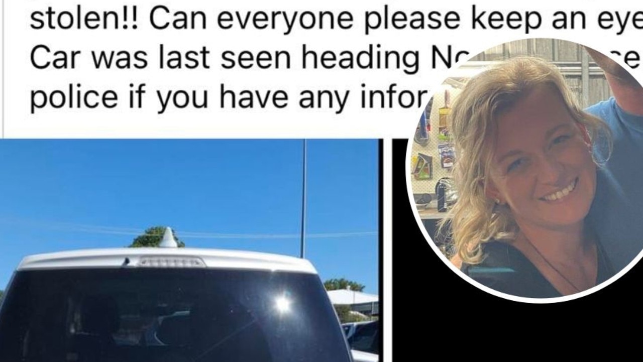 Bec Alexander's post seeking help finding stolen car only 12 hours before it was involved in an horrific crash at Federal on the Bruce Hwy on July 21, 2023.