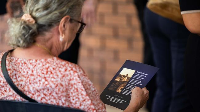 Hundreds attended the funeral service for Nightcliff Friendly Grocer owner Linford Feick on Wednesday, May 7 at Resthaven Chapel. Picture: Pema Tamang Pakhrin
