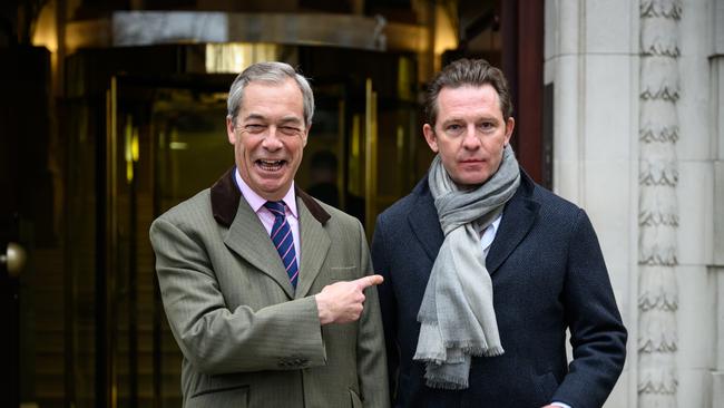 Reform UK leader Nigel Farage poses with Billionaire Nick Candy. Picture: Leon Neal/Getty Images