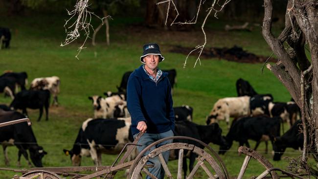 Rob Frampton at his farm at Gawler, Tasmania. Picture: Phillip Biggs