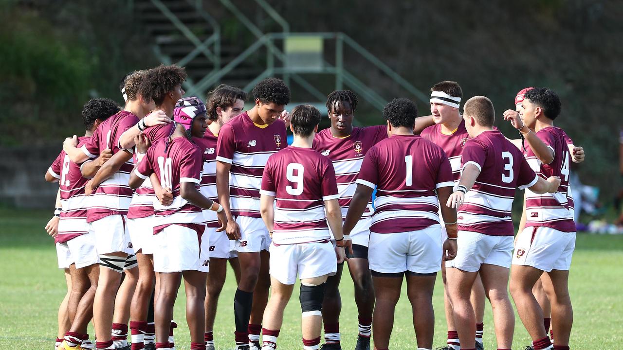 Action from the AIC First XV rugby union match between St Peters Lutheran College and Padua College. Picture: Tertius Pickard