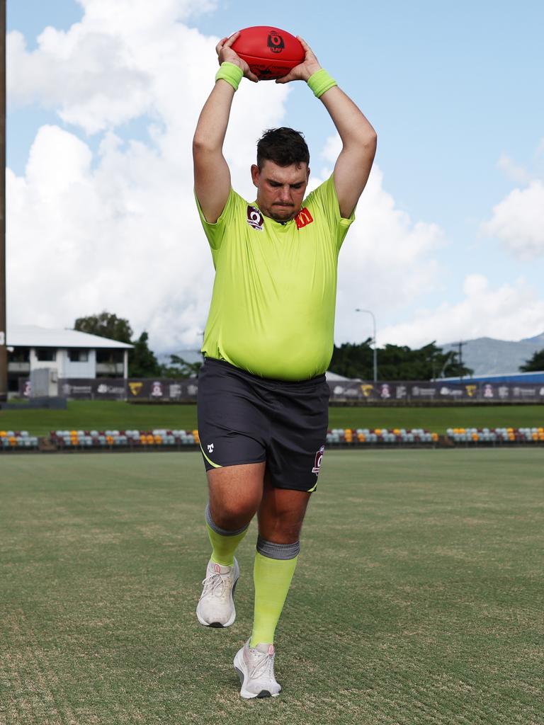 Blake Lemmey will umpire AFL Cairns games in all age groups this year. Picture: Brendan Radke