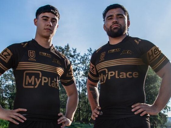 Blaize Talagi and Isaiah Papali'i. Picture: Panthers