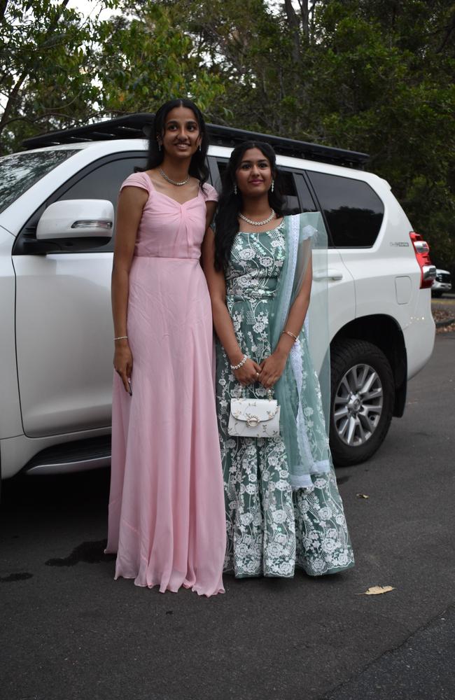 Richa Anna Charly and Gloria Bintu at the Meridan State College formal 2024.