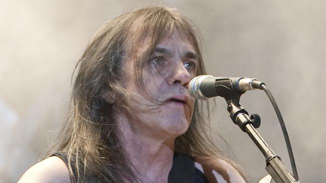 Malcolm Young. AC/DC play ANZ Stadium, Homebush as part of their Black Ice Australian Tour on Thursday 18 Feb. Picture: Charles Brewer