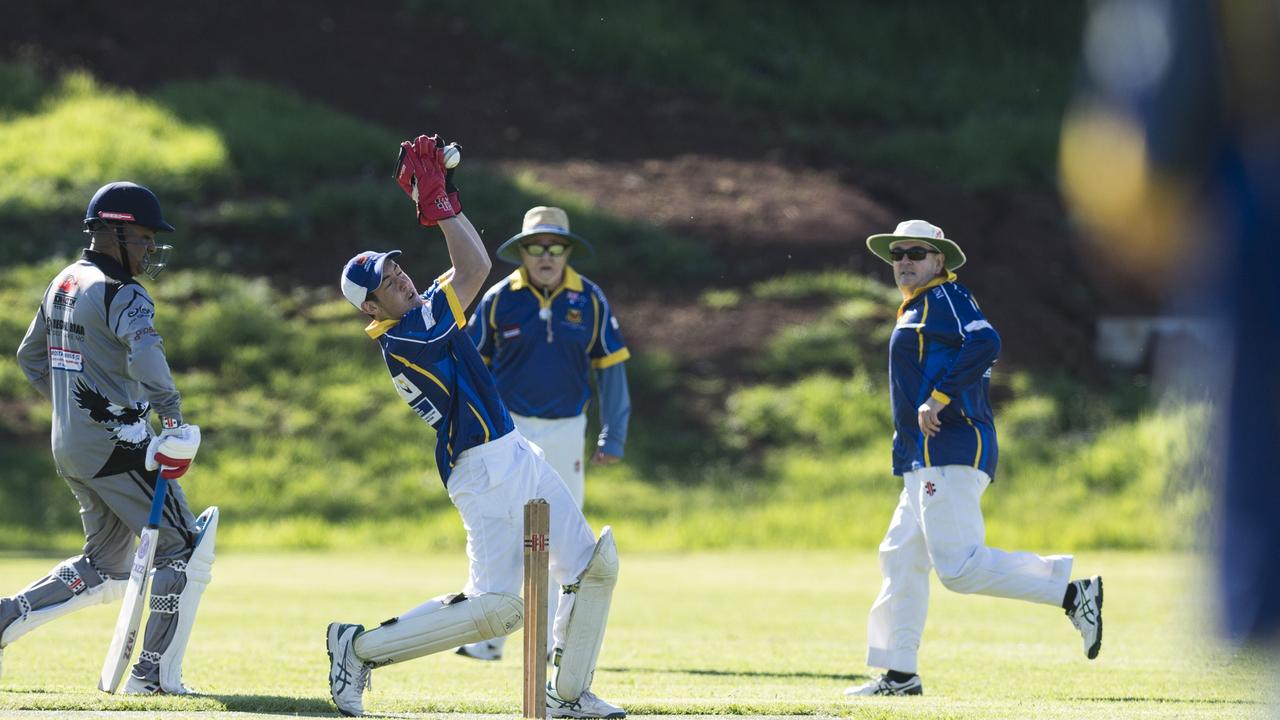 University Phoenix wicketkeeper against Souths Crows 2 in Toowoomba Cricket C Grade One Day semi final at Centenary Heights SHS oval, Saturday, December 9, 2023. Picture: Kevin Farmer