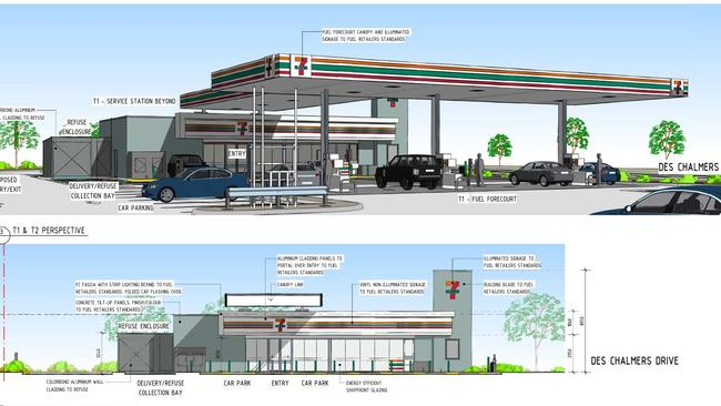 NQ Petro has applied to Cairns Regional Council for permission to build a new servo and shops at the site of the old Coral Twin Drive-In at Woree. Picture: Supplied