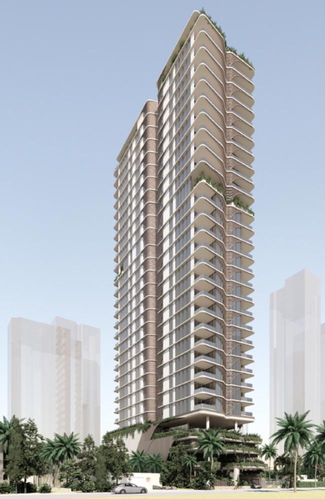 Artist impressions of the proposed Bella Vie tower which is earmarked for a site on Main Beach's Pacific Street. Picture: Supplied