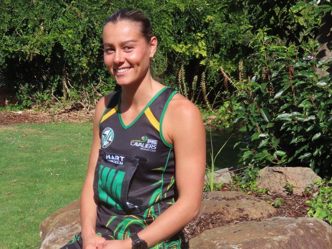 Cavalier's co-captain Deanna Wadley is back playing netball this season, 21 months after suffering horrific knee and leg injuries in a game. Picture: Jon Tuxworth