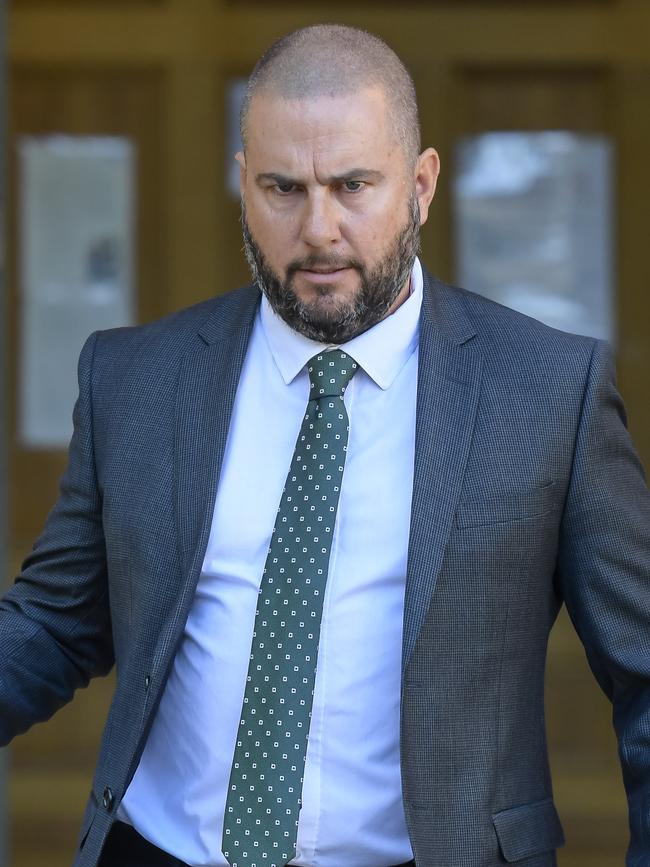 Defence lawyer Peter Hill outside court.