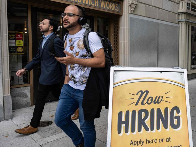 The US economy has enjoyed a strong start to the year, with a lift in activity and employment after waning momentum into late 2023. Picture: AFP