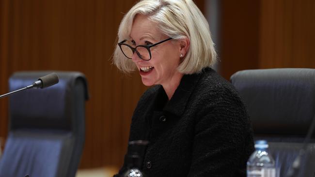 Senate Estimates, Legal and Constitutional Affairs, in Parliament House in Canberra. AUSTRAC's CEO Nicole Rose appeared before the committee. Picture: NCA NewsWire / Gary Ramage