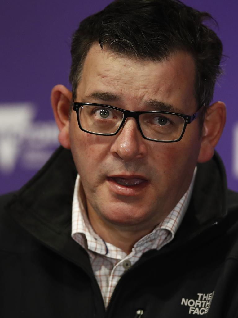 Victorian Premier Daniel Andrews announced a state of disaster on Sunday. Picture: Daniel Pockett/NCA NewsWire