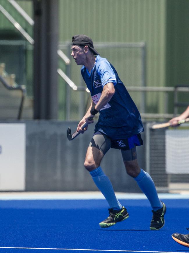 Nightsticks V Hockey Booze , Darren Dittman in the action in the Pan Pacific Masters Games Hockey tournament. Picture: Glenn Campbell