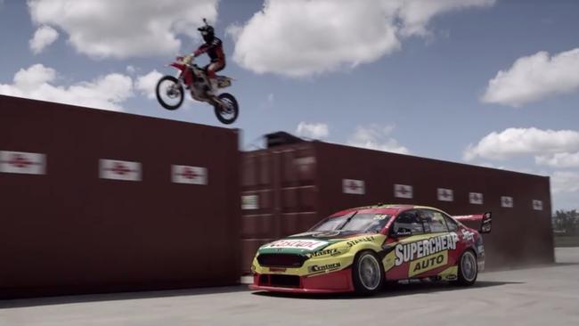 Still from Supercheap Auto’s 2017 Supercars livery reveal video.