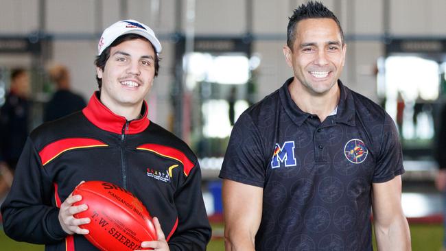 Andrew McLeod with Keynan Harradine. Picture: File