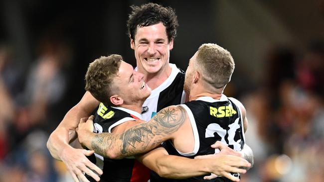 Jake Carlisle, centre, is expected to earn a new deal. Picture: Getty Images