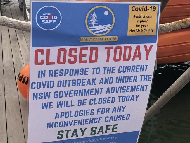 Businesses on the northern beaches are choosing to close following a fast growing COVID outbreak. Picture: Jim O'Rourke.