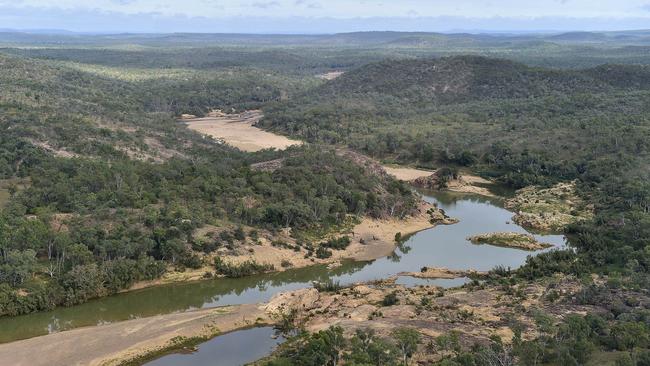 The Burdekin River where it flows into the proposed Hells Gate Dam site. Picture: Matt Taylor