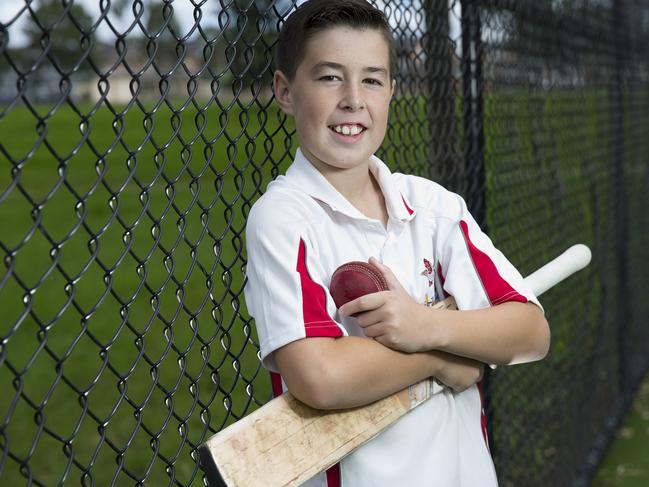 Fairfield Advance - Connor McEwen (12, pictured) is an LSS / Local Sports Star nominee who plays cricket for Wetherill Park Cricket Club.  Photographs taken at Emerson Street Reserve, Mansfield Street, Wetherill Park NSW Australia