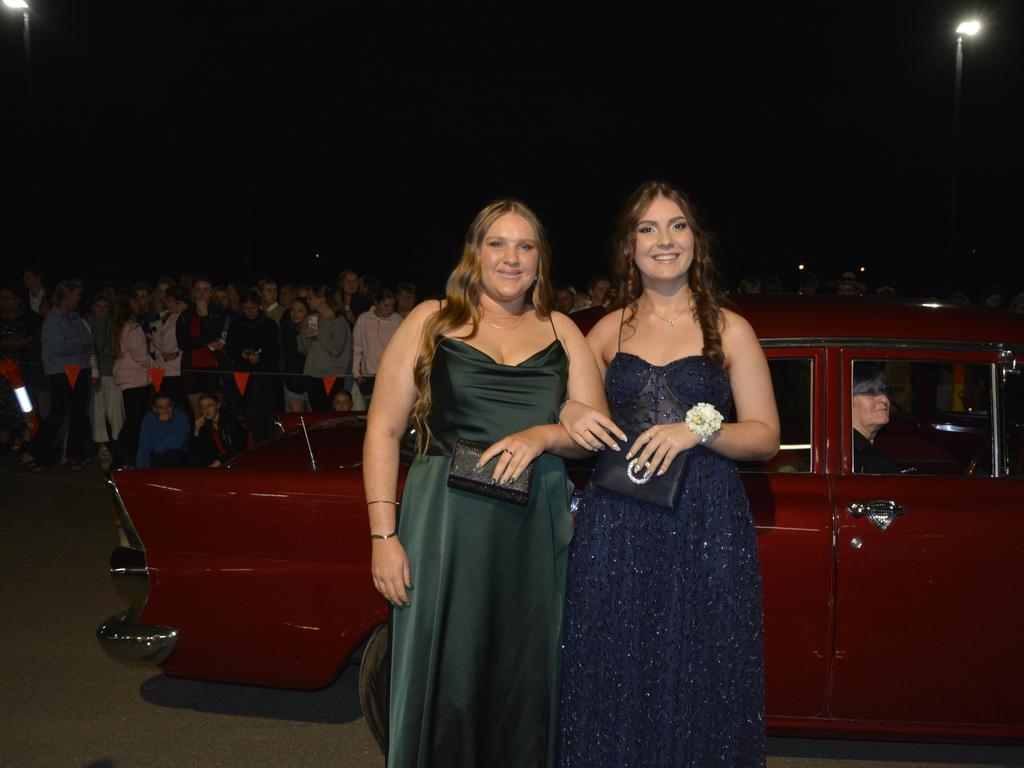 Emily Clapperton and Kirra Utz at the Our Lady of the Southern Cross College Formal May 24th 2024