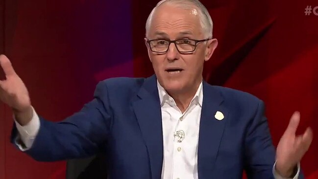 ‘I’m back in business’: Malcolm Turnbull on the ABC’s <i>Q&amp;A</i> last night.