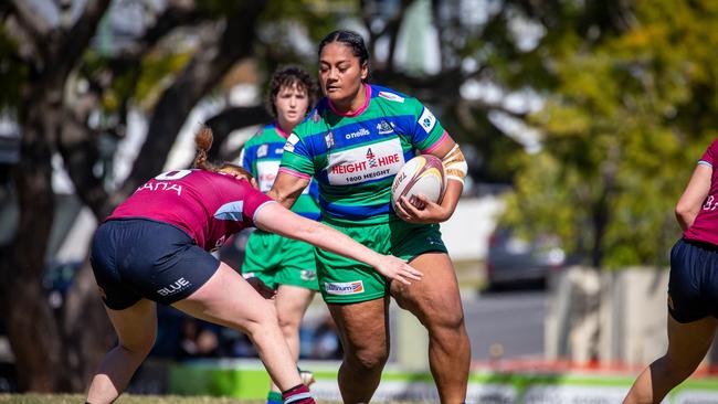 Premier Women finals action between GPS and UQ. Picture courtesy of Anthony Wingard/QRU.