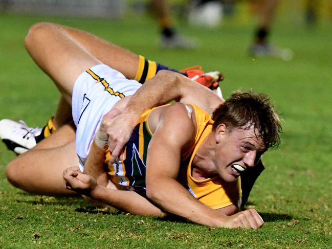 SANFL: Glenelg v Eagles at Glenelg Oval. Nick Hayes (eagles)  Picture Campbell Brodie.