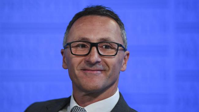 Australian Greens leader Richard Di Natale at the National Press Club. Picture: AAP