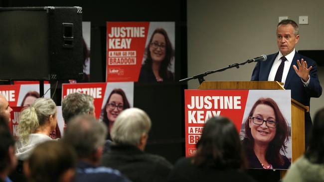 Opposition Leader Bill Shorten during the meeting at Burnie. Picture: CHRIS KIDD