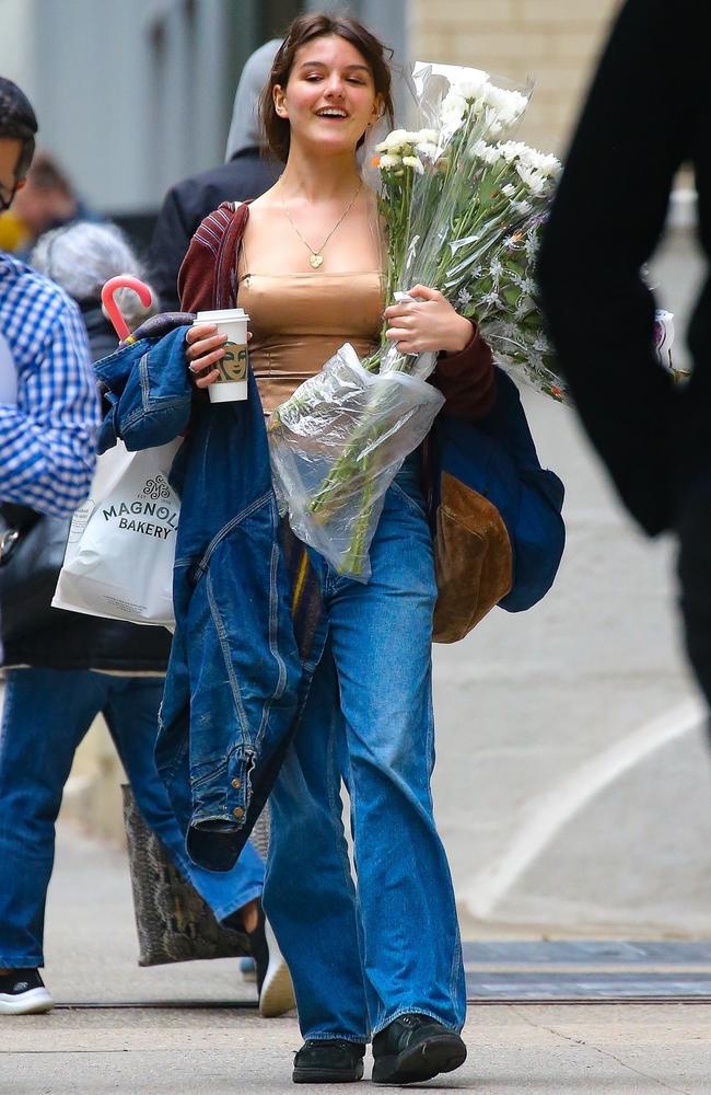 Suri Cruise pictured on her 18th birthday in New York City. Picture: Fernando Ramales / BACKGRID