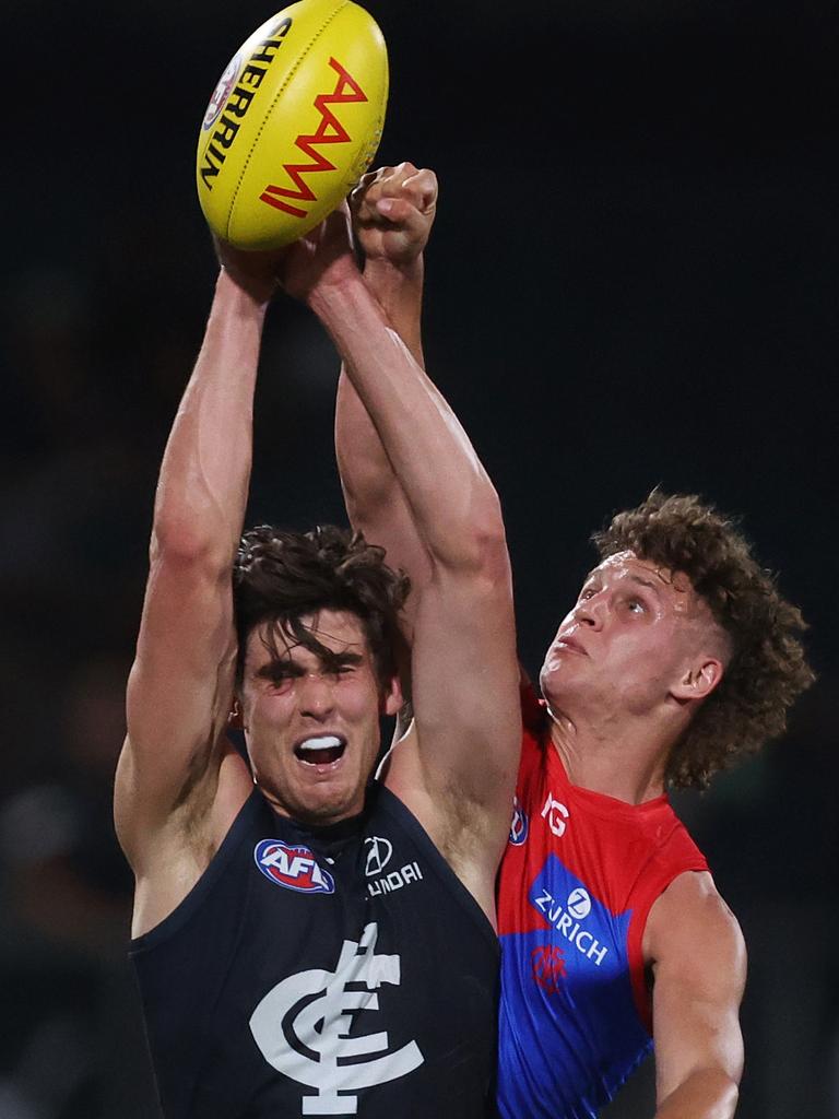 The Blues’ defence struggled at times. (Photo by Daniel Pockett/Getty Images)