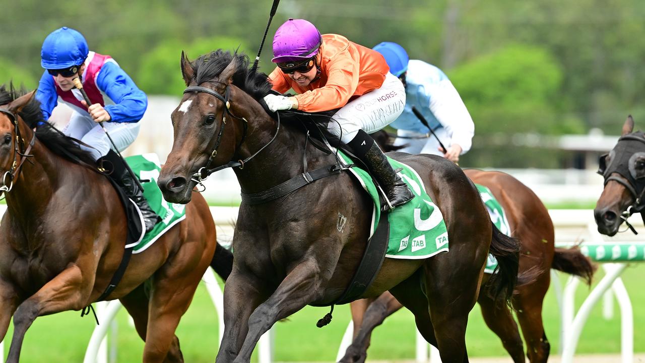 Kelly Schweida's exciting two-year-old colt Grafterburners is one of the main fancies for the Group 1 JJ Atkins on Saturday. Picture: Trackside Photography