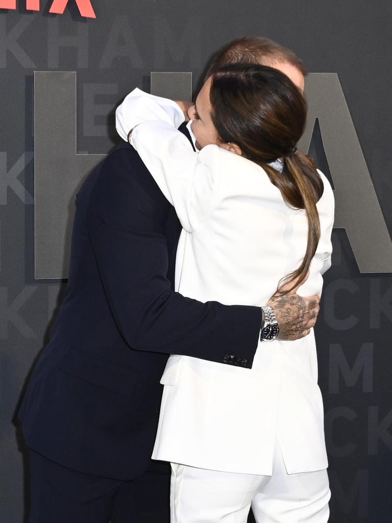 They shared a sweet moment on the red carpet. Picture: Gareth Cattermole/Getty Images