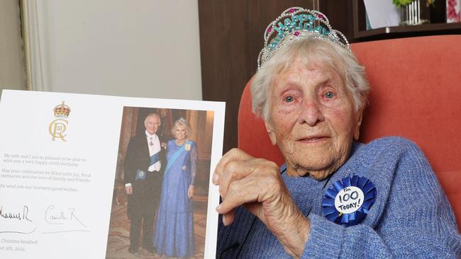 Christina Beekhof celebrated her 100th birthday on Friday. Picture: Alan Barber.