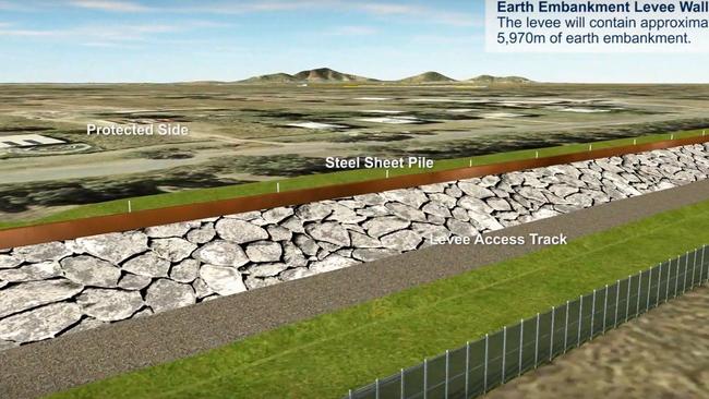 CONCEPT IMAGES: This is a visualisation of how South Rockhampton Flood Levee was expected to appear.