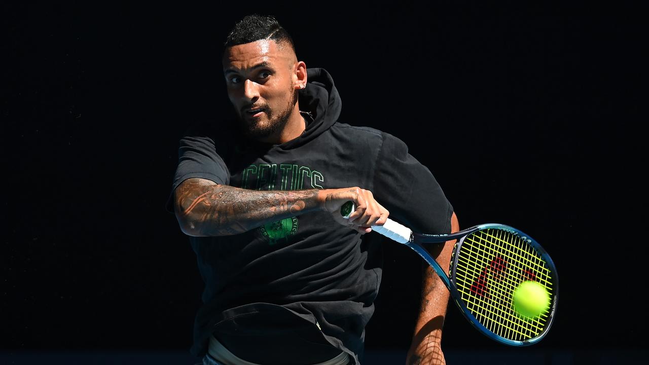 Nick Kyrgios arrived in Melbourne on Sunday after an interrupted summer. Picture: Getty Images