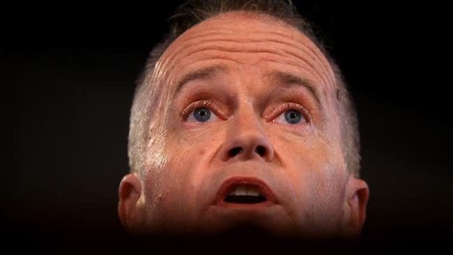 Opposition Leader Bill Shorten during his National Press Club speech. Picture: Kym Smith.