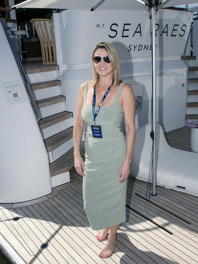 Debbie Leenderts at the Sanctuary Cove Boat Show. Picture: Glenn Campbell