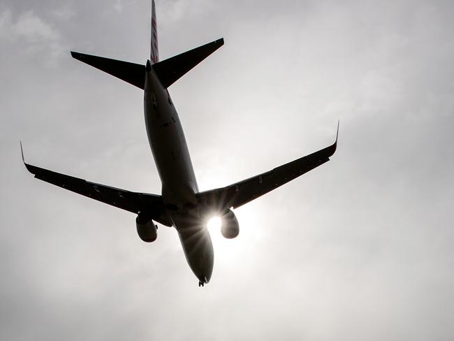 A Virgin plane lands at Tullamarine Airport, Melbourne. Picture: Mark Stewart