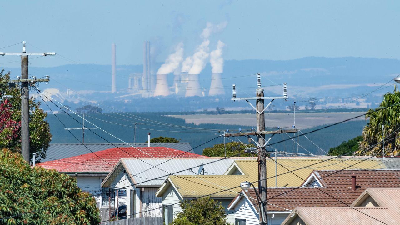 Yallourn North looking towards Loy Yang A Power station. Picture: Jason Edwards