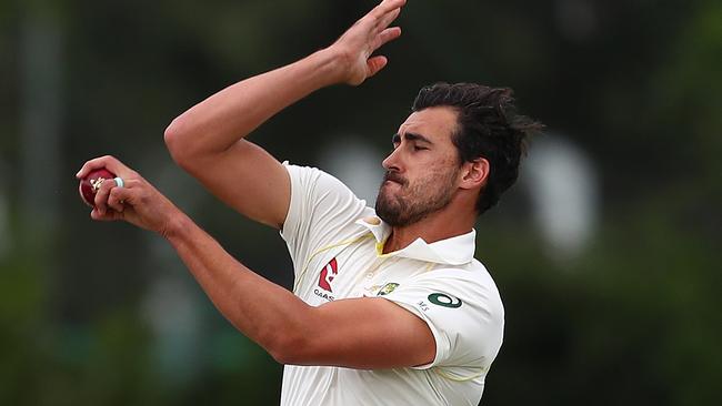 Starc is trying to improve his control with the red ball.