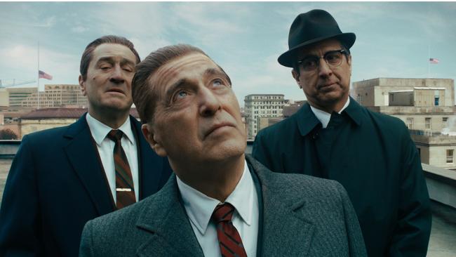 Robert De Niro, Al Pacino and Ray Romano in "The Irishman." (Netflix via AP)