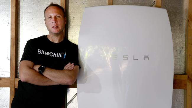 Newport resident Alan Jones was the first in Australia to receive a Tesla Powerwall home battery.