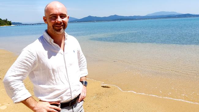 Mayfair 101 managing director James Mawhinney on Dunk Island.