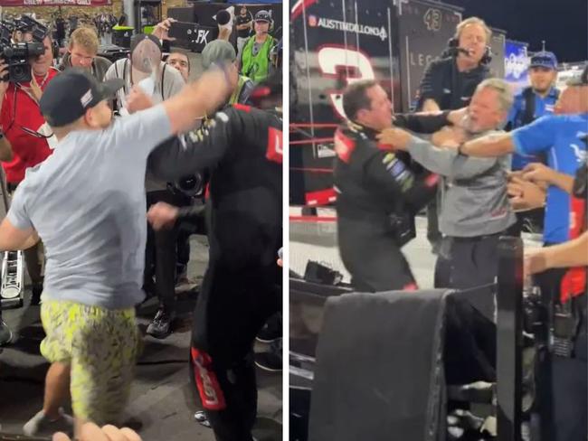 Wild scenes at the NASCAR. Photo: Twitter