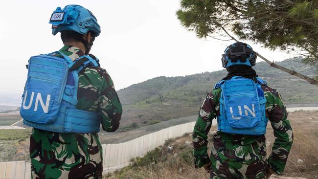 Three United Nations military observers and a language assistant have been injured in southern Lebanon, near the Israeli border. Picture: Daniel Carde/Getty Images