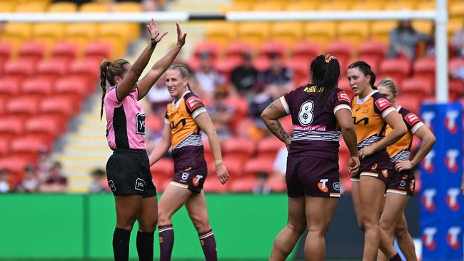 Annetta Nu'uausala was sent to the sin bin for a moment of madness against the Eels. Picture: Albert Perez/Getty Images