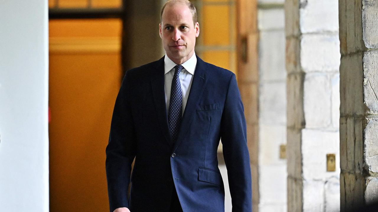 Prince William arrives to meet with military personnel and veterans who had been invited to watch the Ceremony of the Keys at the Palace of Holyroodhouse in Edinburgh, Scotland on Friday. Picture: Jeff J Mitchell / POOL / AFP.