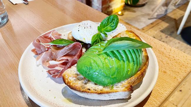 Avocado on toast at Willmott’s. Picture: Dianne Mattsson